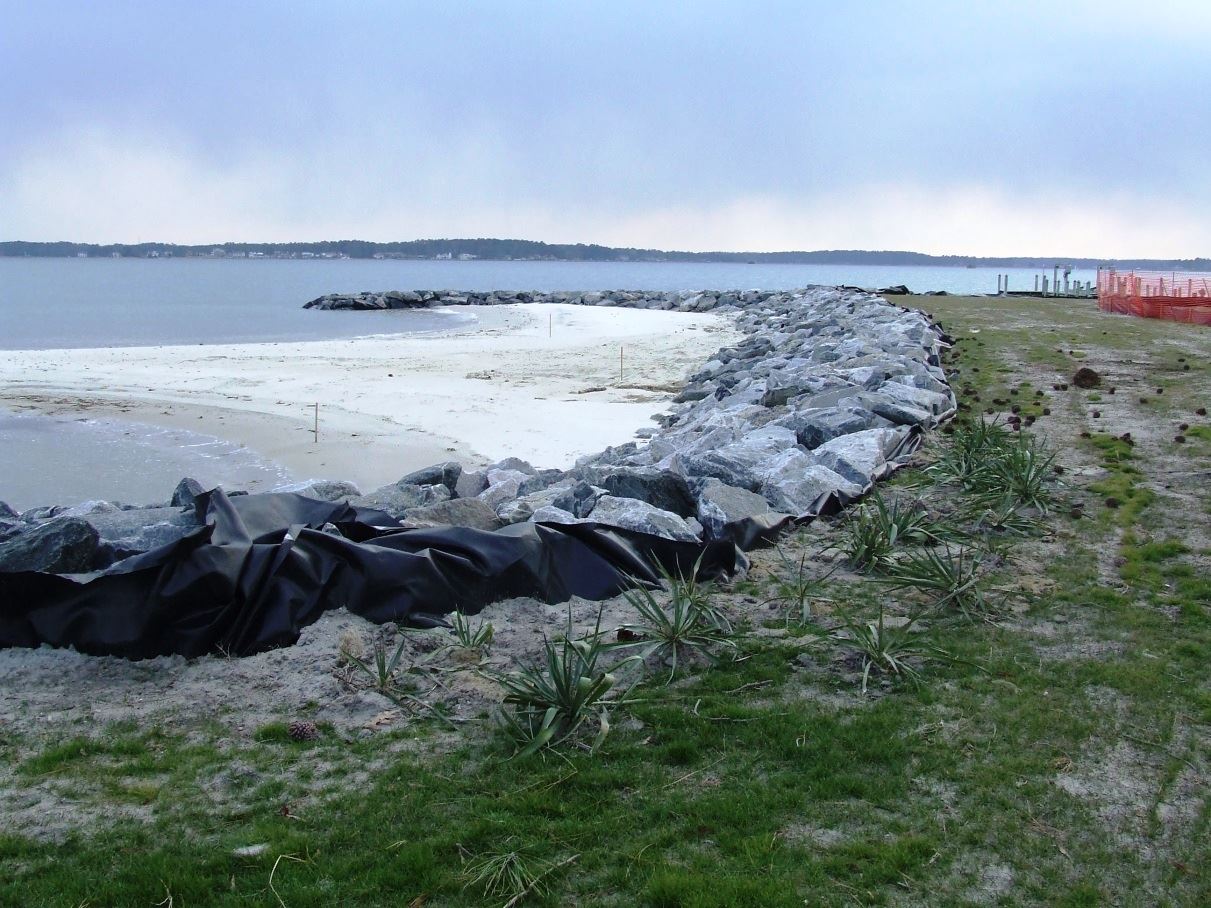 After Riprap Revetment Along Coast
