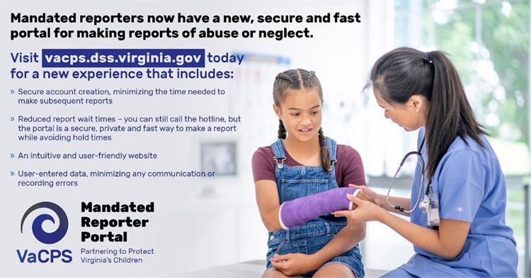 Mandated reporters now have a new, secure and fast portal for making reports of abuse or neglect. 