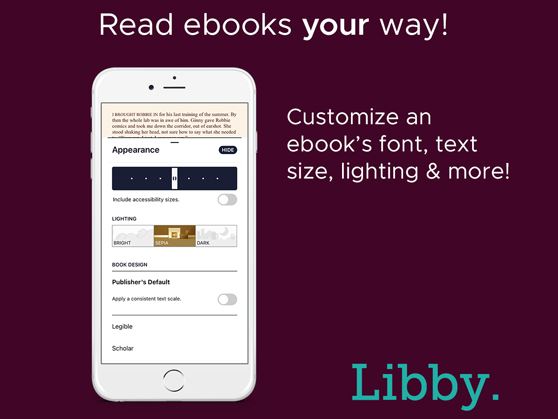 Customize your reading experience with Libby