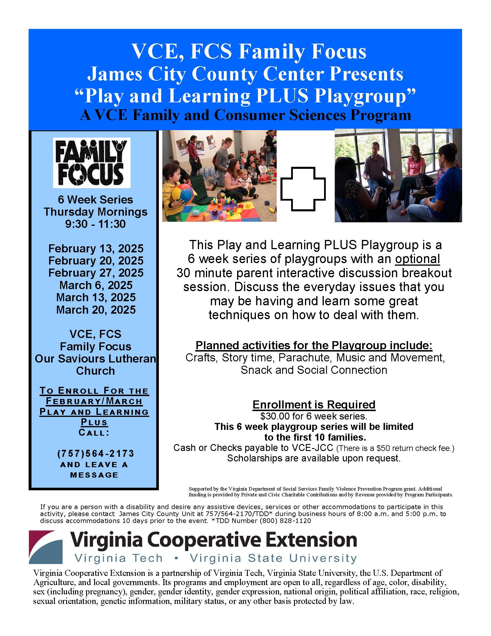 Play and learning plus February and March