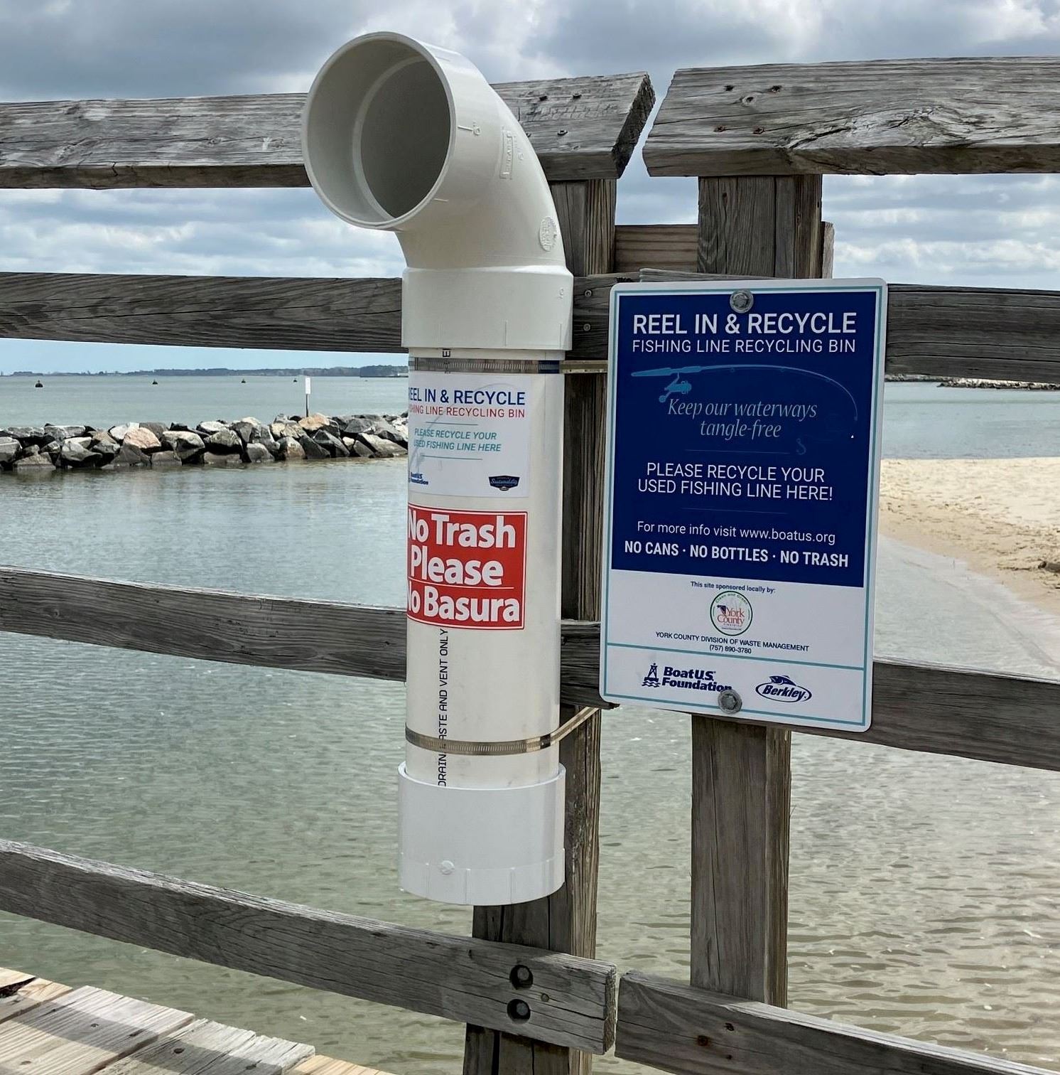 This is an image of fishing line receptacle