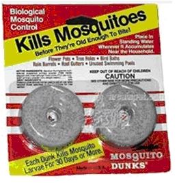 Package of mosquito dunks